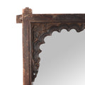 Carved Teak Window Mirror From Rajasthan - 19th Century