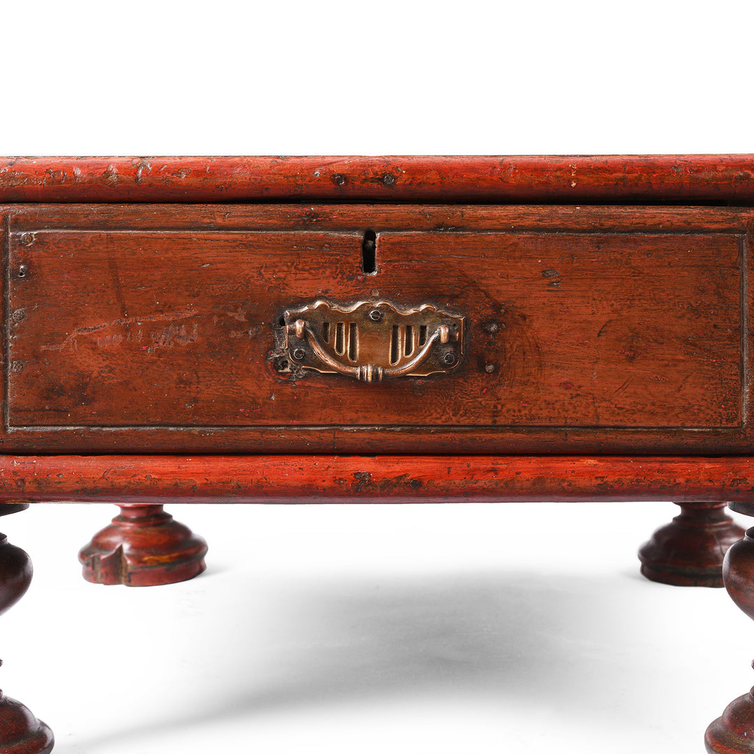 Handle Detail From Bajot Low Prayer Table From Rajasthan - 19thC | Indigo Antiques