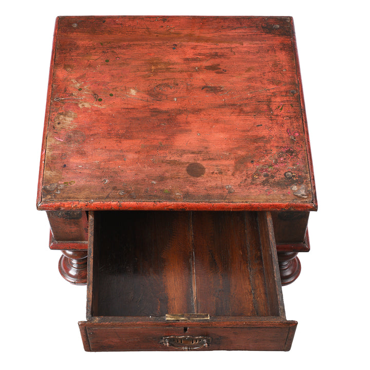 Top Down View Of Bajot Low Prayer Table From Rajasthan - 19thC | Indigo Antiques