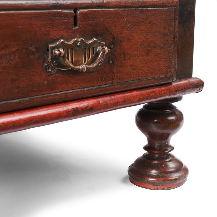 Leg Detail From Bajot Low Prayer Table From Rajasthan - 19thC | Indigo Antiques