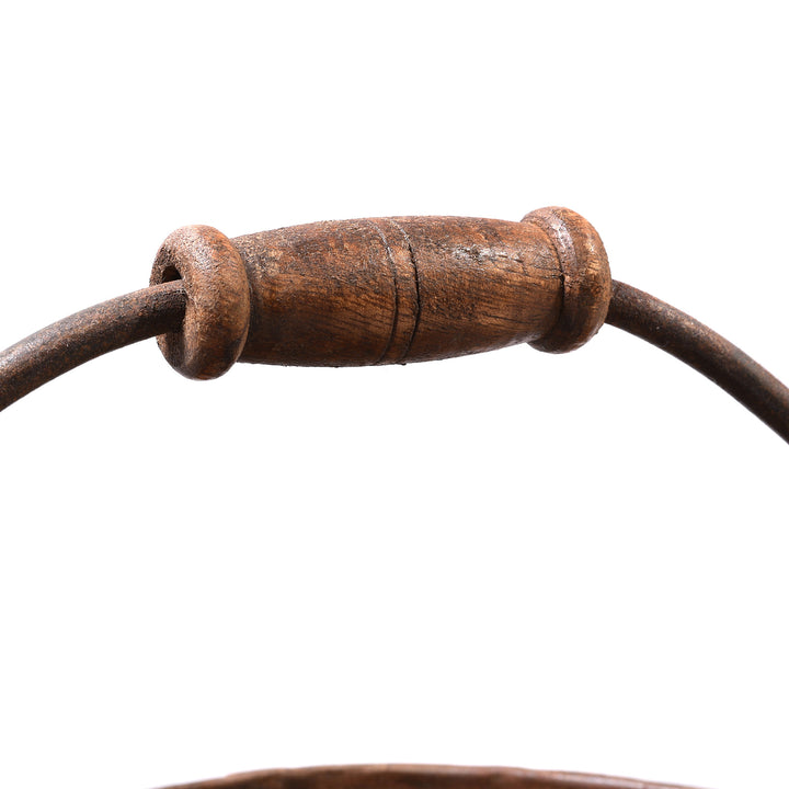 Handle Detail From Vintage Galvanized Iron Bucket - Ca 1950 | Indigo Antiques