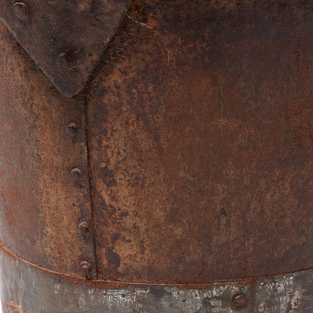 Rivets Detail From Vintage Galvanized Iron Bucket - Ca 1950 | Indigo Antiques