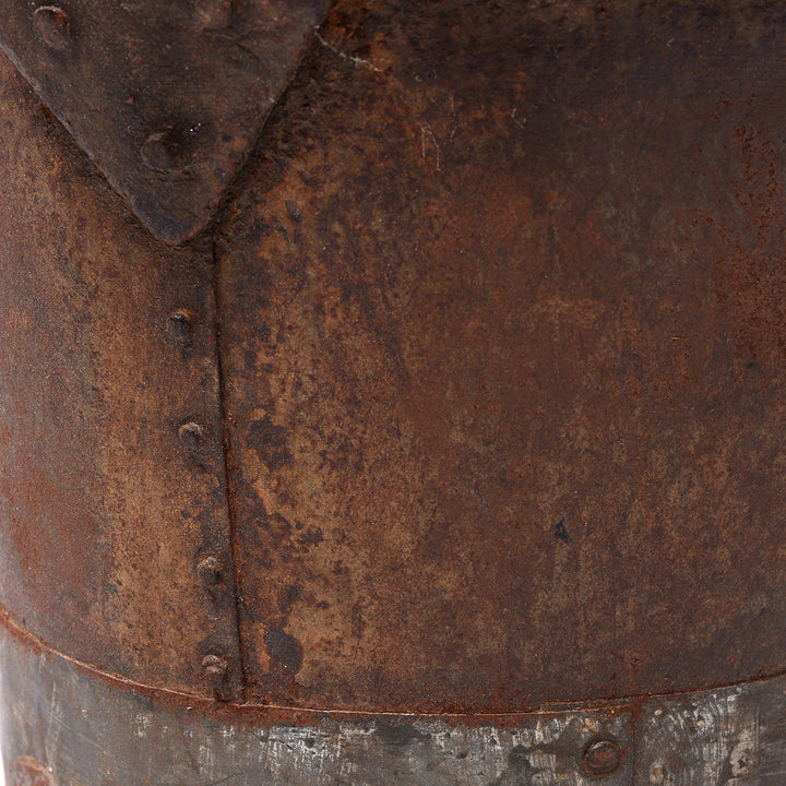 Rivets Detail From Vintage Galvanized Iron Bucket - Ca 1950 | Indigo Antiques
