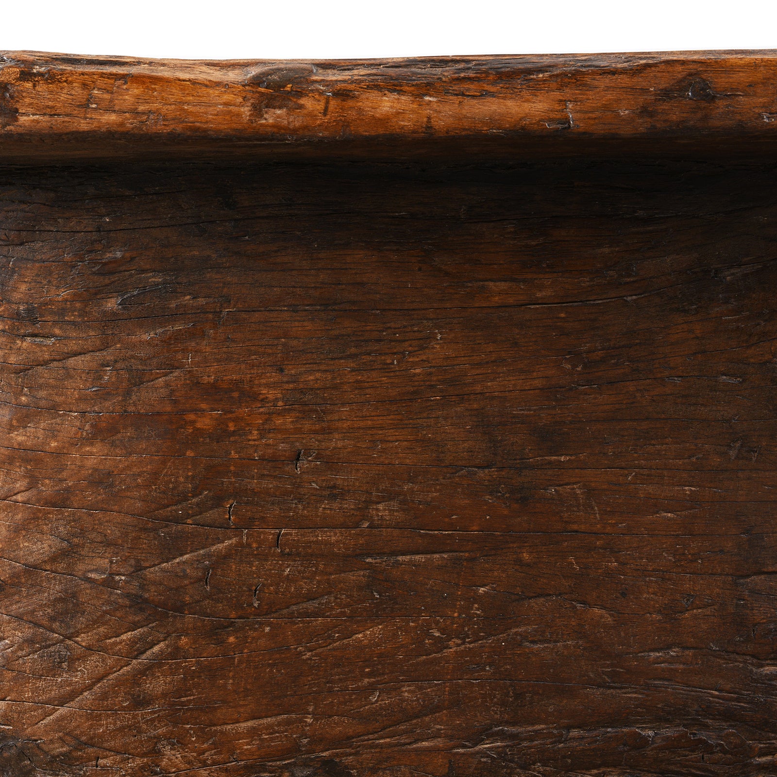 Teak wood detail from an Antique Tribal Teak Wood Mortar From Nagaland | Indigo Antiques