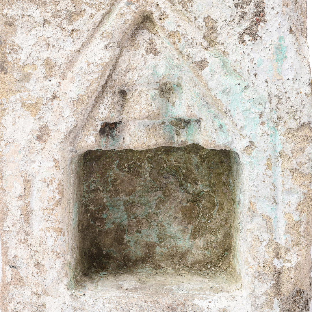 Detail From Antique Stone Lamp Niche From Gujarat - 19th Century | Indigo Antiques