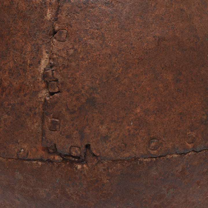 Rivet Detail From Antique Iron Well Pot From The Punjab - Circa 19th Century | Indigo Antiques