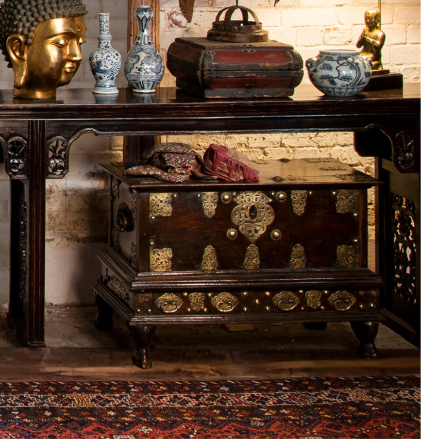 Dutch Colonial Chest from Ceylon - 18th Century