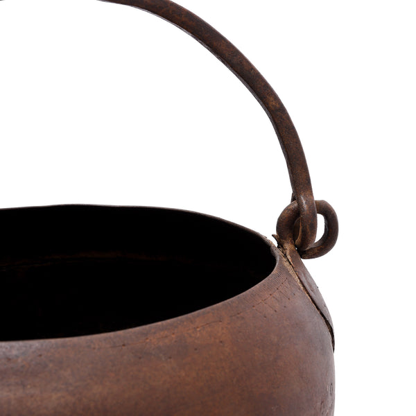 Indian Iron Well Pot- 19th Century