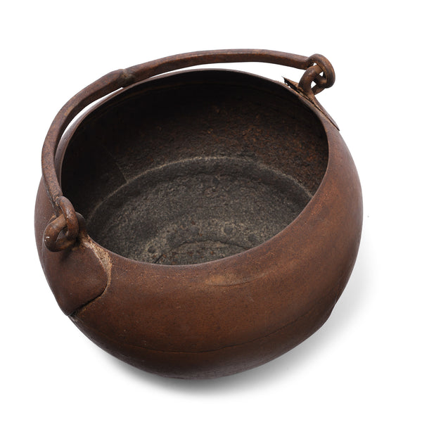 Indian Iron Well Pot- 19th Century