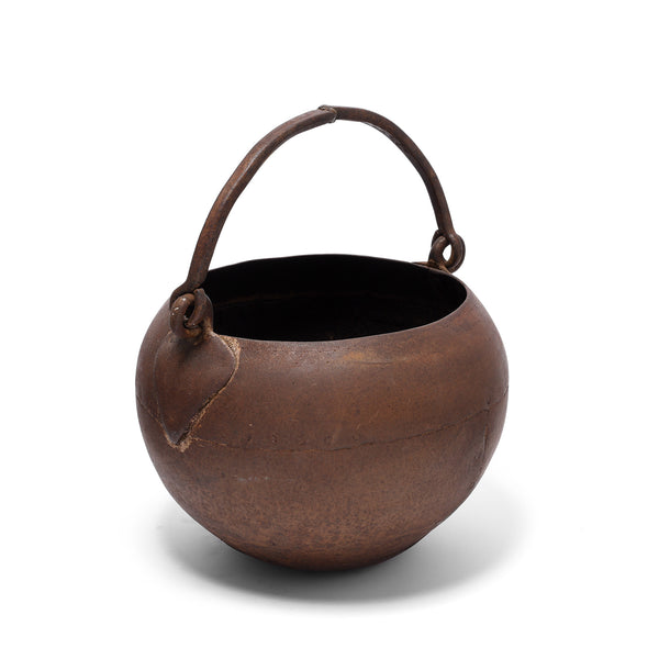 Indian Iron Well Pot- 19th Century