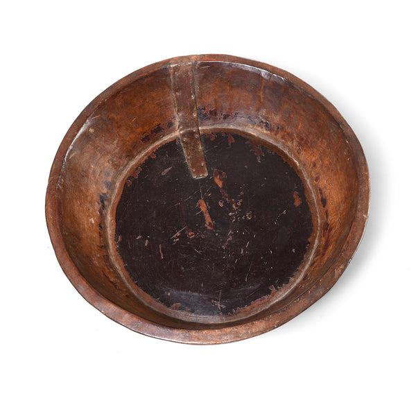 Old Cedar Bowl From Himachal Pradesh - Ca 1900