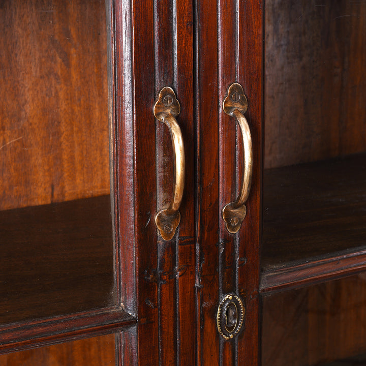 Handle Detail Of Teak Glazed Book Cabinet - 19th Century | Indigo Antiques