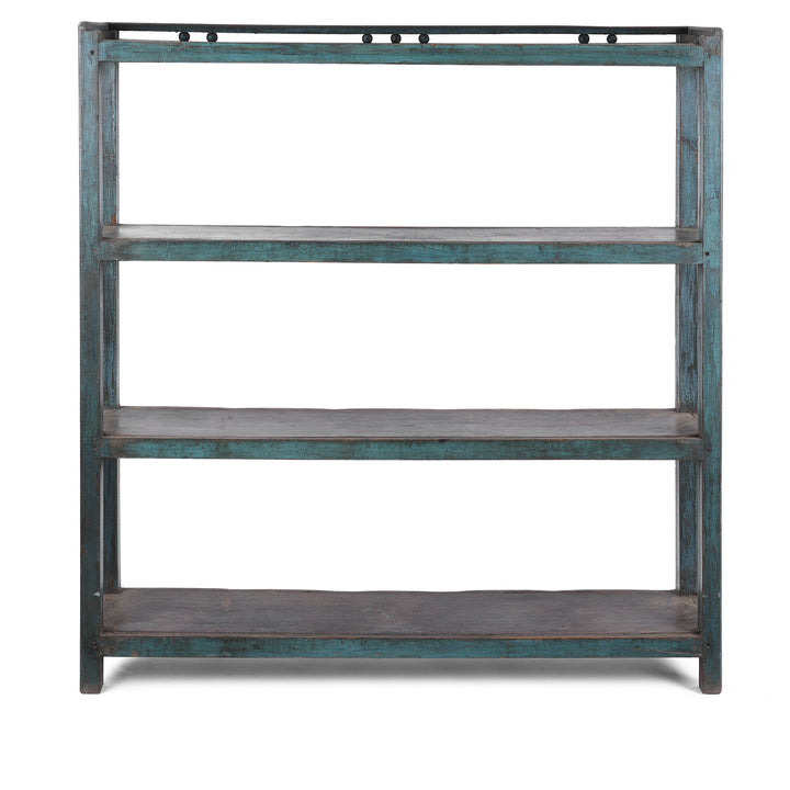 Vintage Painted Indian Teak Shelf - Ca 1930 | Indigo Antiques