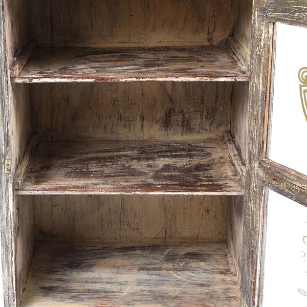 Painted Teak Glazed Side Cabinet - Ca 1930