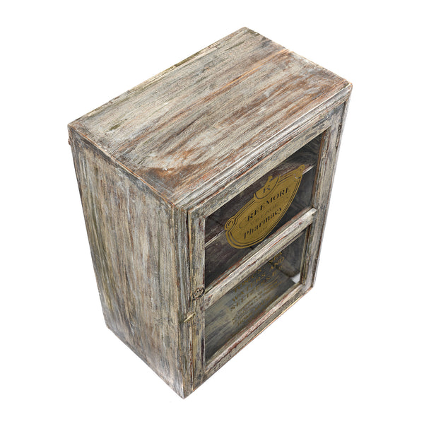 Painted Teak Glazed Side Cabinet - Ca 1930