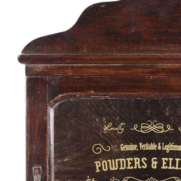 Glazed Teak 'Apothecary' Wall Cabinet From Gujarat - Ca 1930