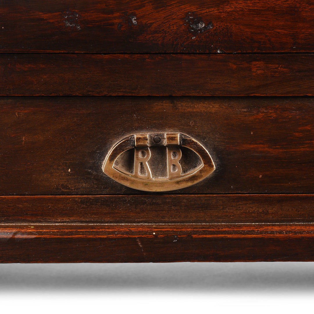 Detail From Antique Glazed Teak Wall Cabinet From Gujarat - Ca 1930 | Indigo Antiques