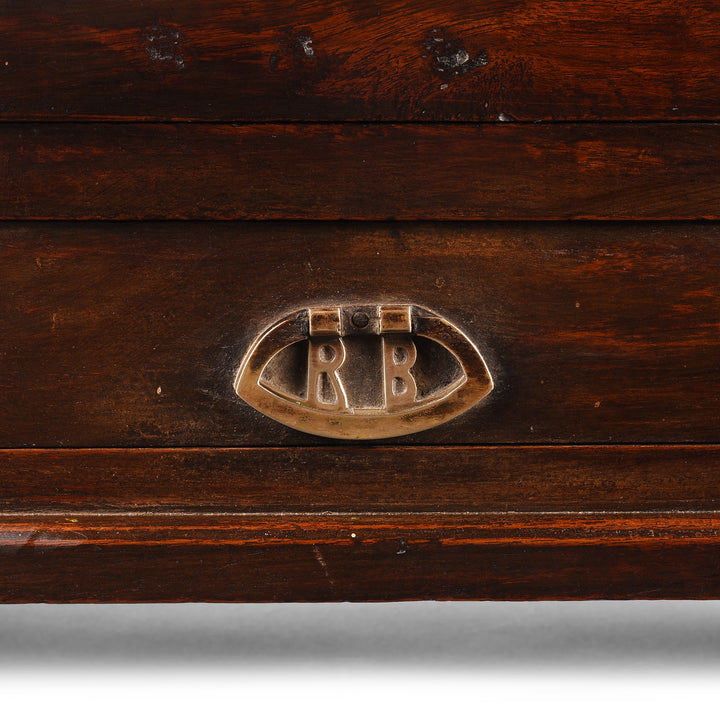 Detail From Antique Glazed Teak Wall Cabinet From Gujarat - Ca 1930 | Indigo Antiques