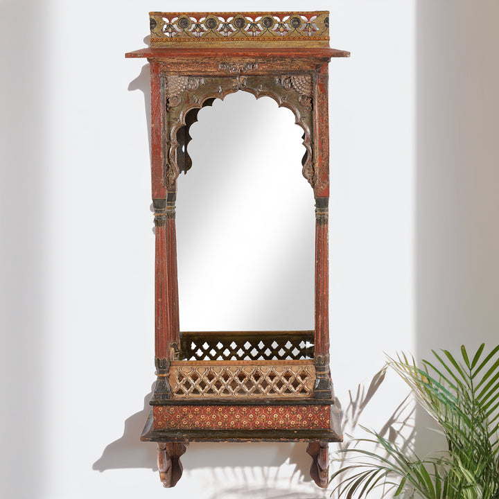 Painted Indian Windows From Bikaner - 19thC | Indigo Antiques