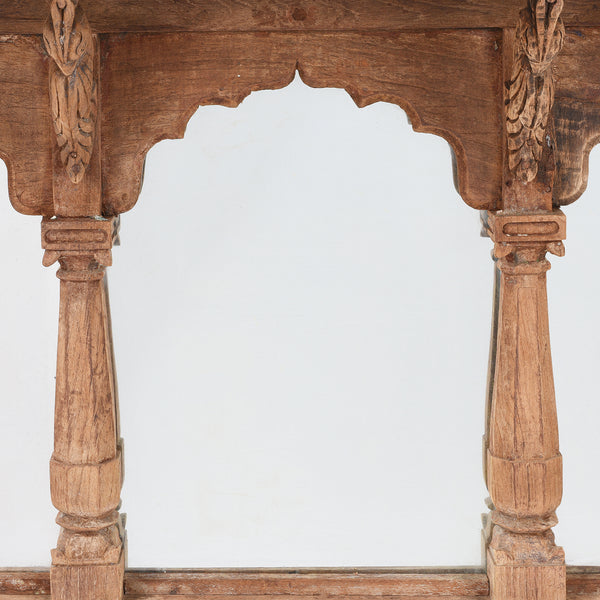 Carved Teak Triple Arch Mirror - 19th Century