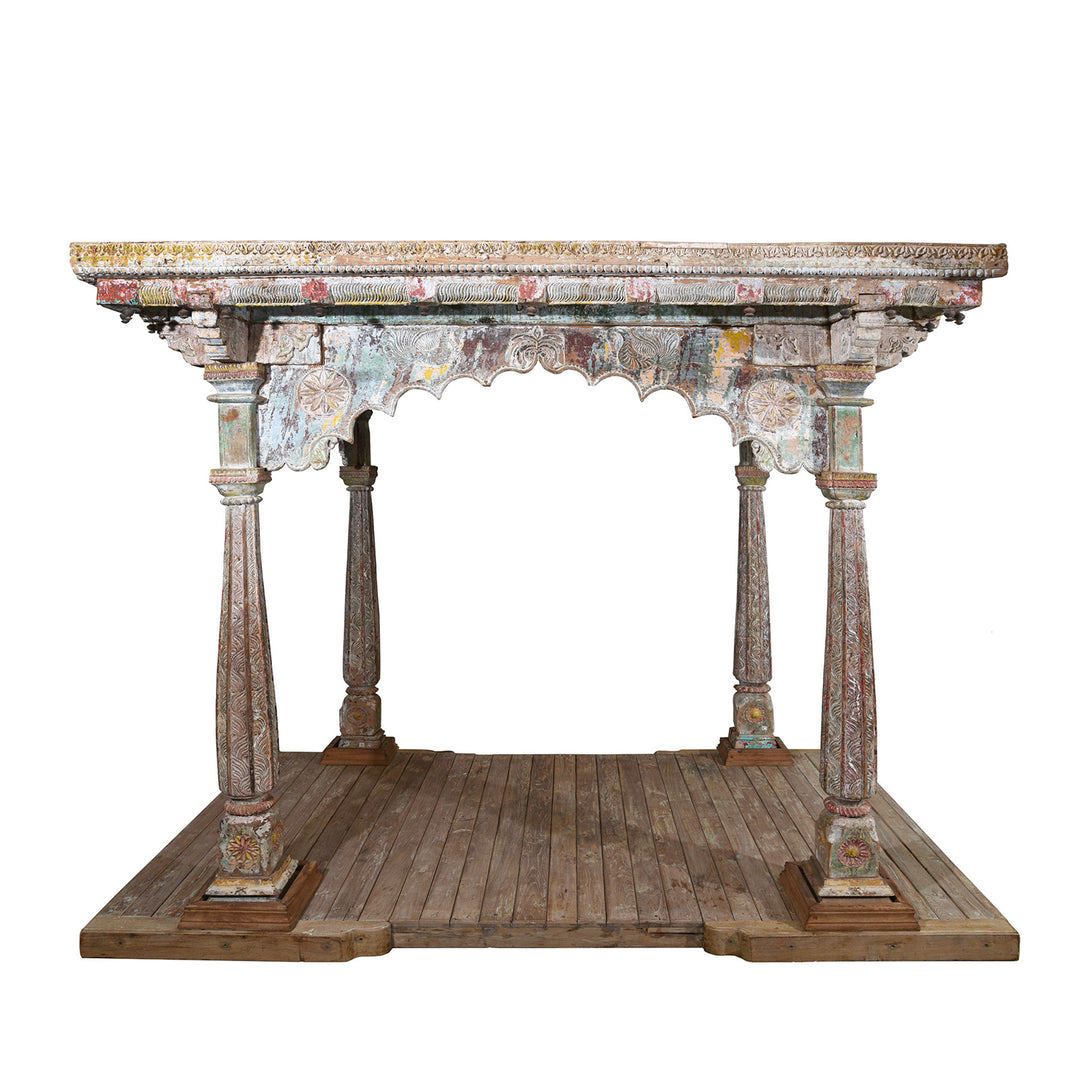 Carved And Painted Teak Pavilion From Kutch - Early 19thC | Indigo Antiques