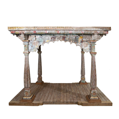 Carved & Painted Pavilion From Kutch - Early 19thC