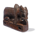 Carved Teak Nandi Bull Toy From Rajasthan - 19th Century