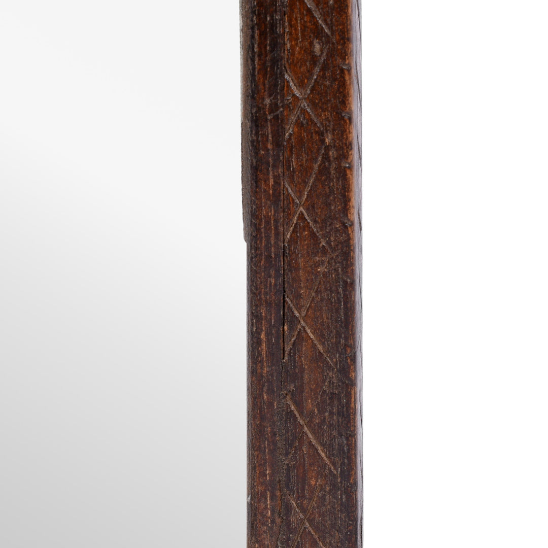 Carving Detail From Frame Of Antique Indian Carved Horse Head Mirror | Indigo Antiques