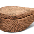 Carved Teak Tika Box From Banswara - Ca 1920