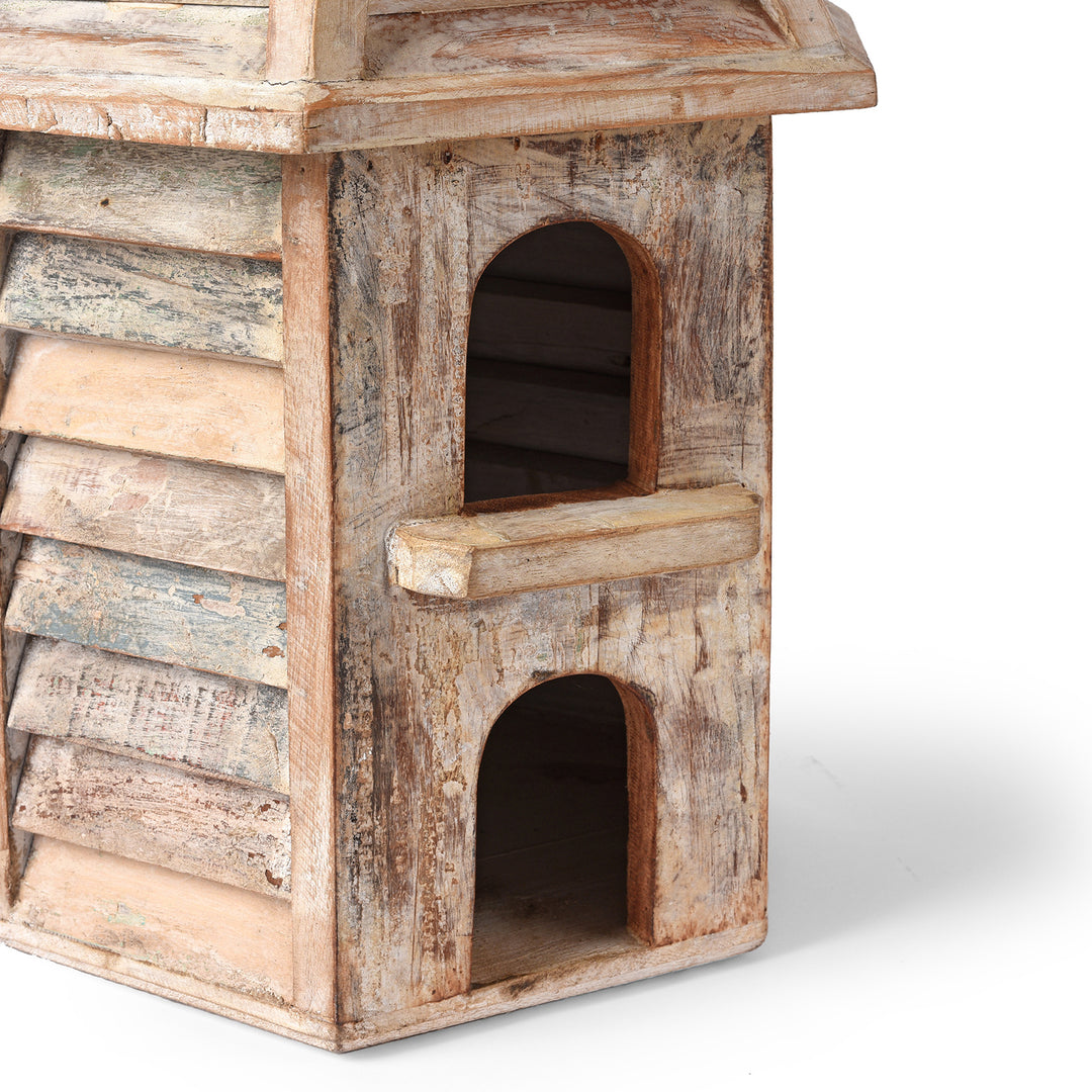 Painted Bird House Made From Reclaimed Wood | INDIGO ANTIQUES