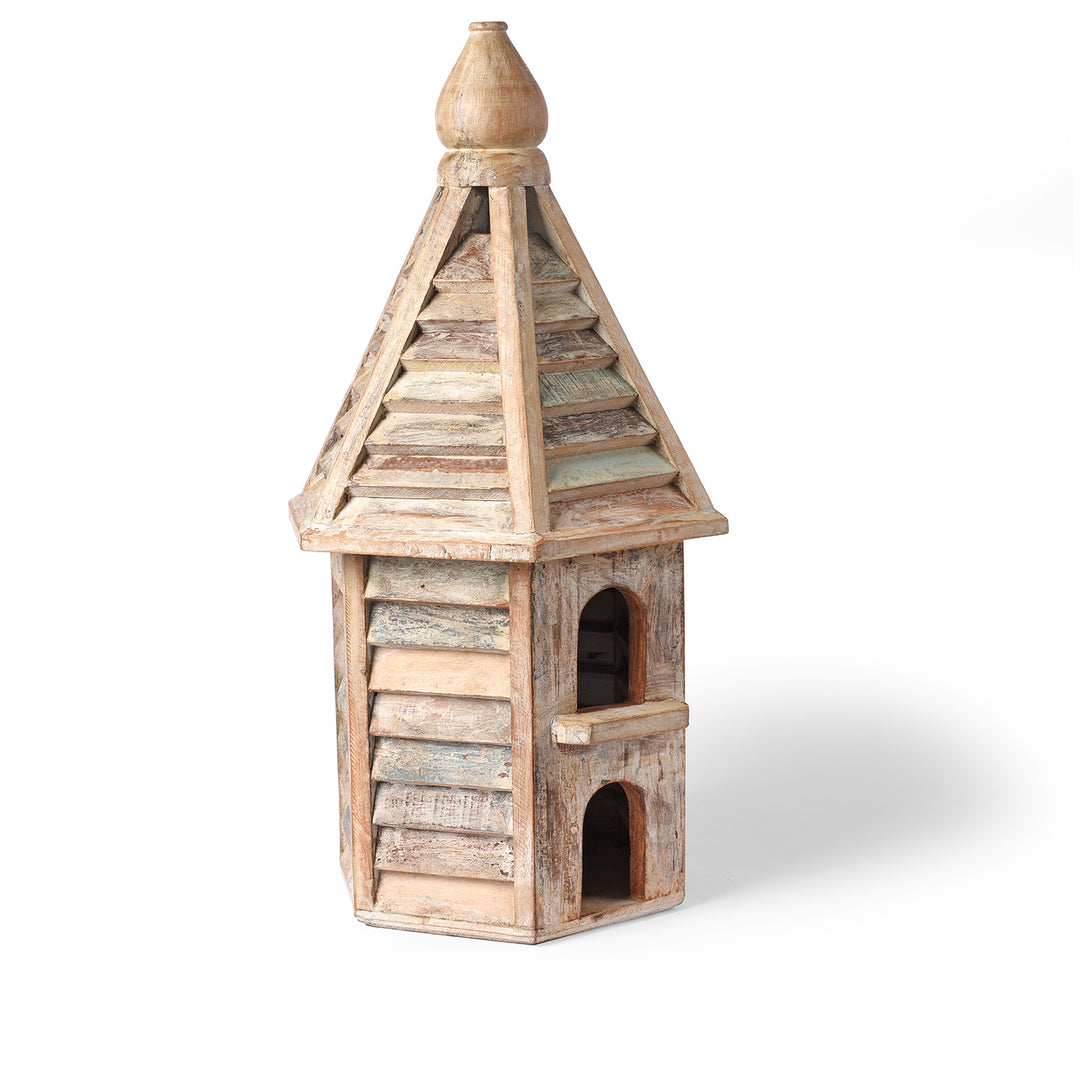 Painted Bird House Made From Reclaimed Wood | INDIGO ANTIQUES