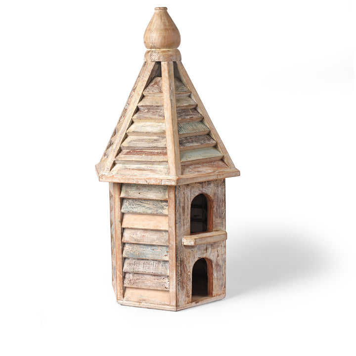 Painted Bird House Made From Reclaimed Wood | INDIGO ANTIQUES