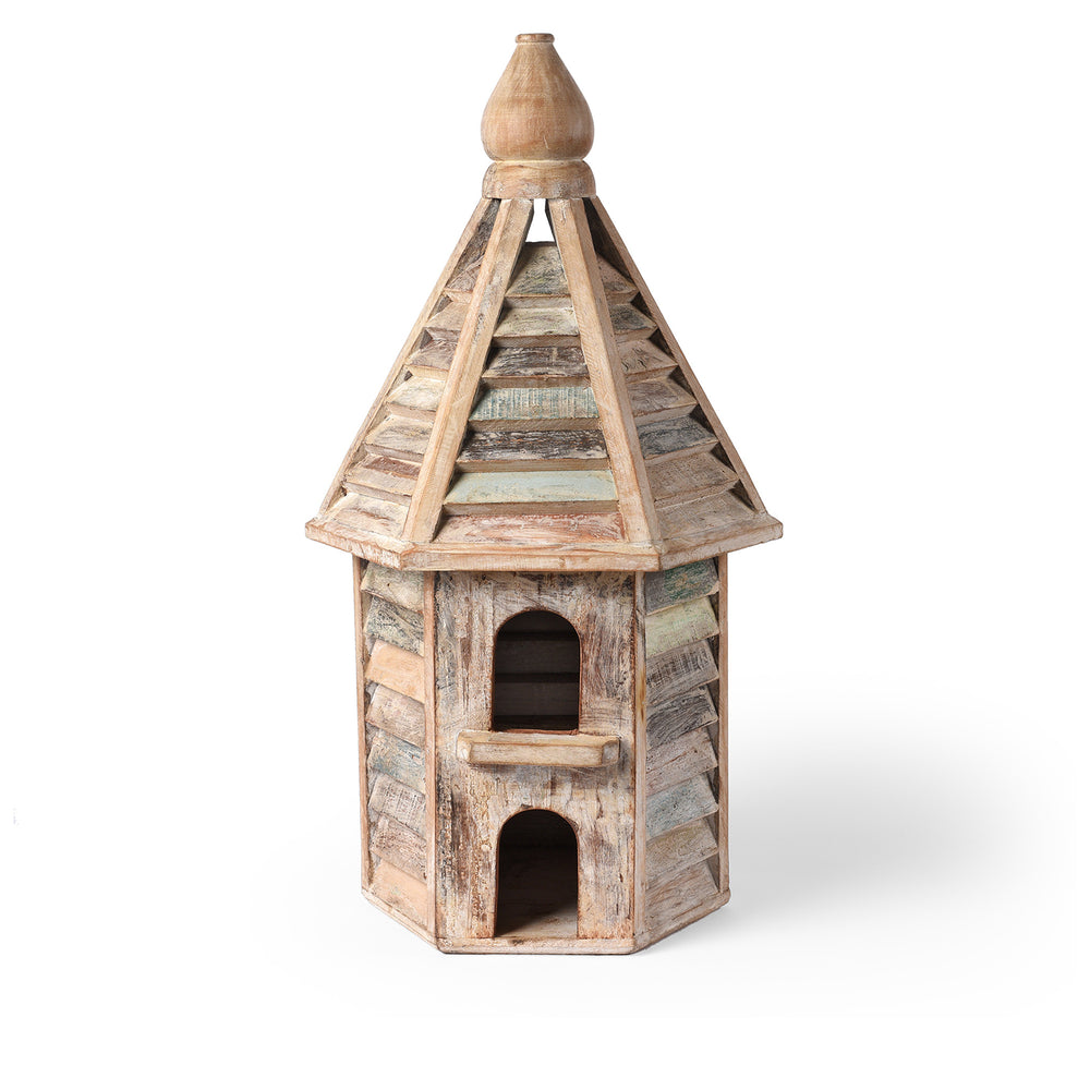 Painted Bird House Made From Reclaimed Wood | INDIGO ANTIQUES