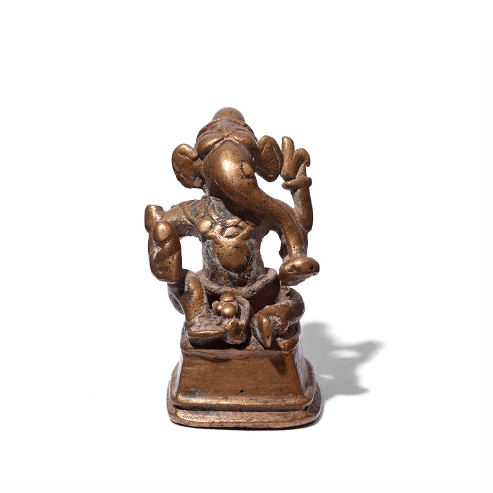 Antique Brass Statue Of Ganesh | Indigo Antiques