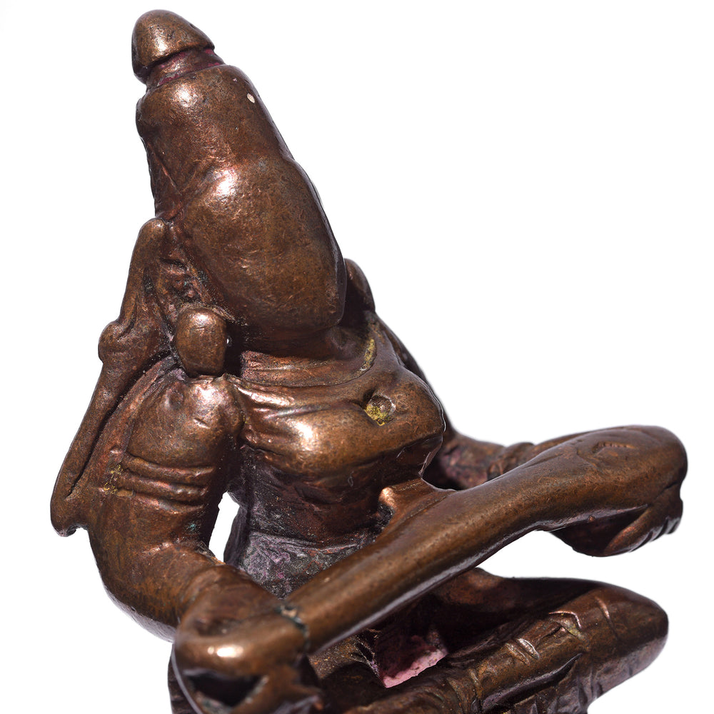 Indian Brass Miniature Votive Statue Of Annapurna | Indigo Antiques