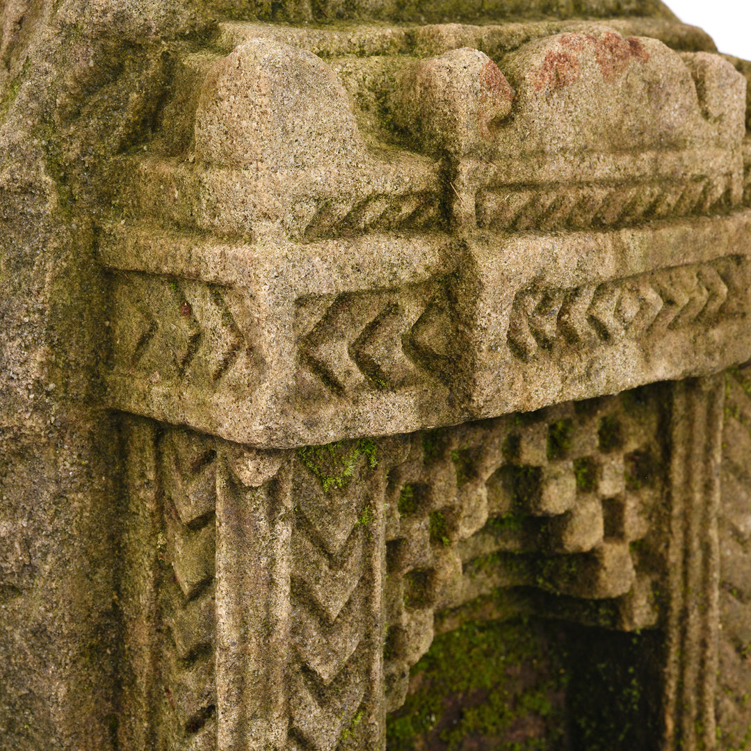 Carving Detail From Stone Lamp Niche From Gujarat - 19th Century | Indigo Antiques