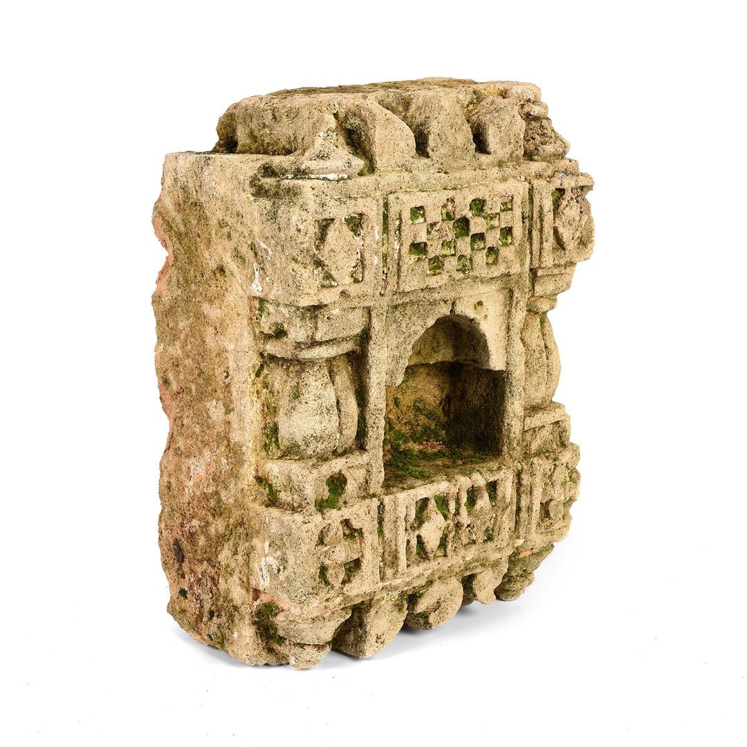 Antique Carved Stone Lamp Niche From Gujarat | Indigo Antiques
