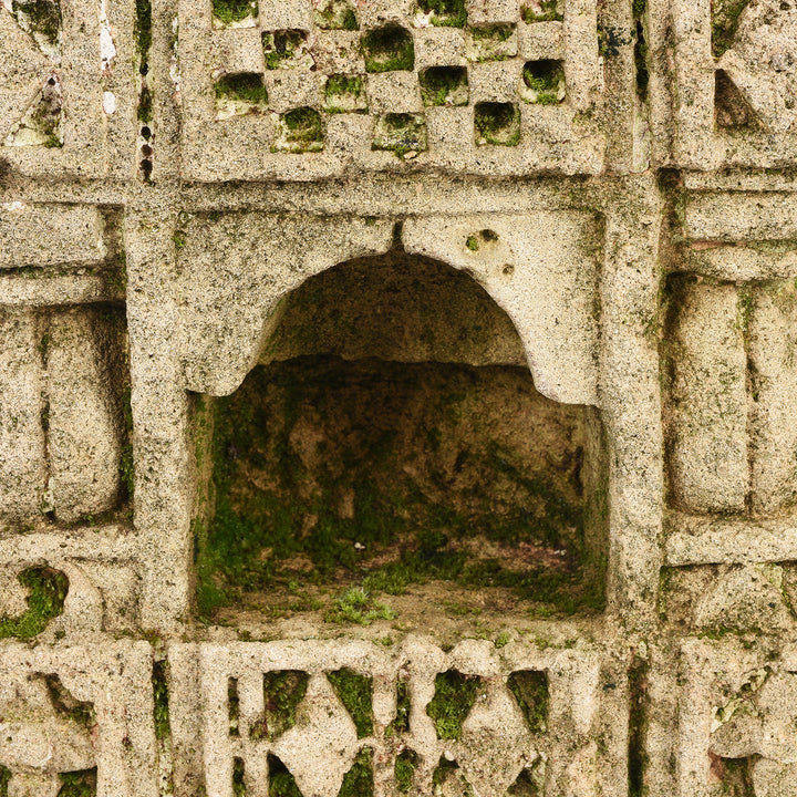 Interior Of Antique Carved Stone Lamp Niche From Gujarat | Indigo Antiques