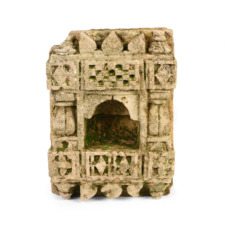 Antique Carved Stone Lamp Niche From Gujarat | Indigo Antiques