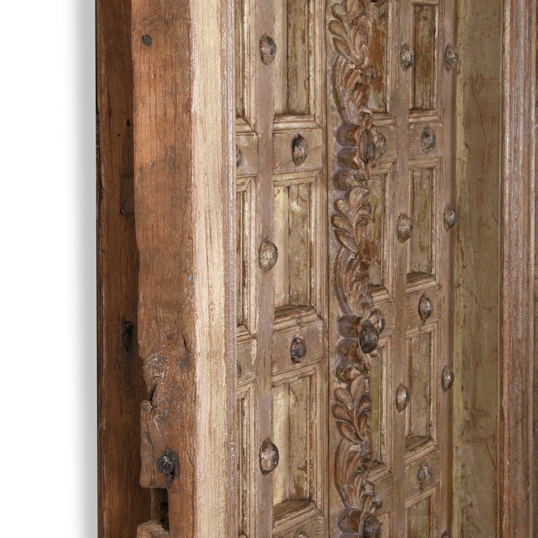 Depth Detail From Antique Carved Teak Door And Frame From Kutch | INDIGO ANTIQUES