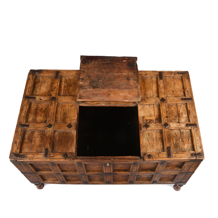 Top Down View Of Antique  Indian Stick Box From Jaisalmer - 19th Century | Indigo Antiques