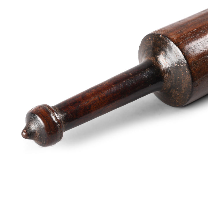 Detail From Old Teak Rolling Pin From Rajasthan | Indigo Antiques
