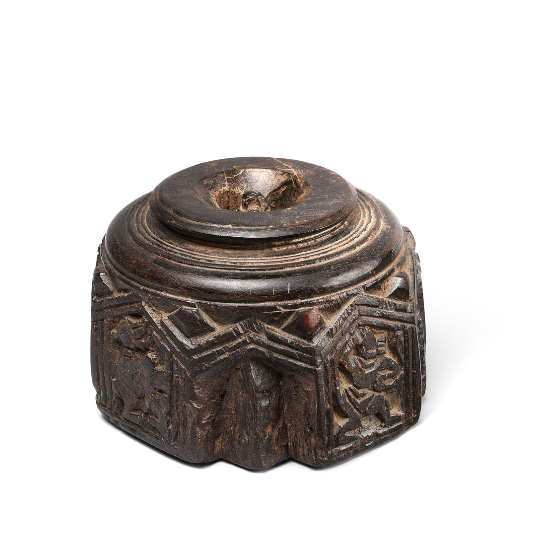 Antique Carved Rosewood Seed Drill  - Ca 1920 | Indigo Antiques