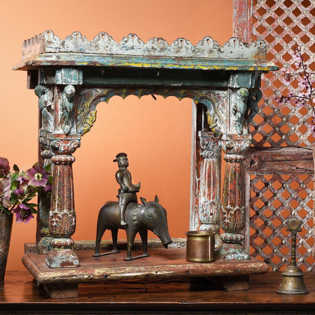 Antique Indian Bronze Panjurli Vishnu Boar Avatar Hindu God | Indigo Antiques