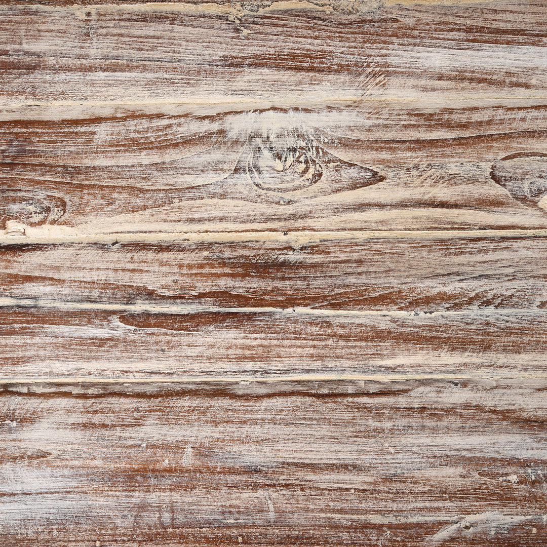 Surface Detail From Painted 5 Drawer Console Table Made From Reclaimed Teak | Indigo Antiques