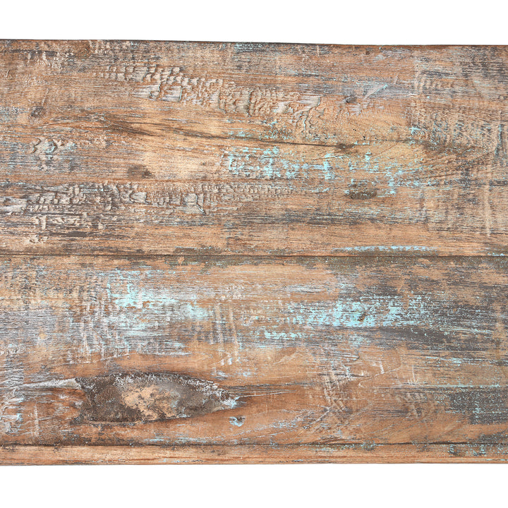 Detail From Reclaimed Teakwood Console Table With Painted Finish | Indigo Antiques