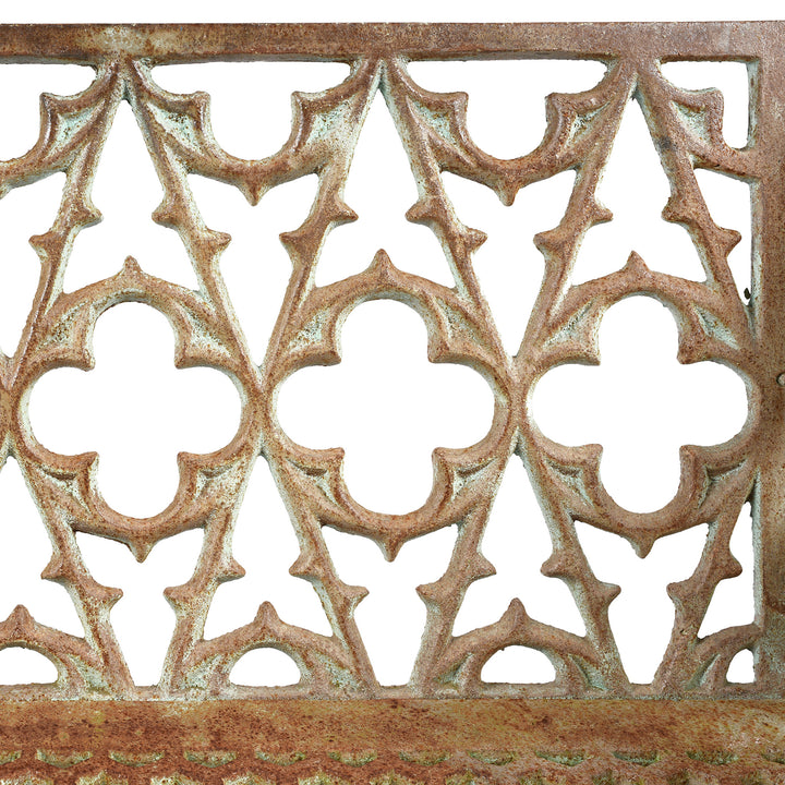 Detail From Cast Iron Gothic Style Garden Bench From India | Indigo Antiques