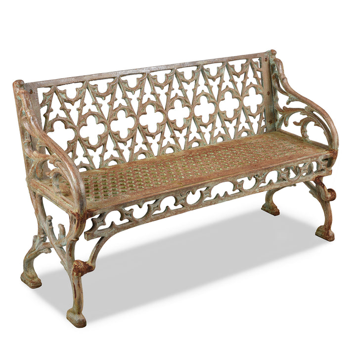 Cast Iron Gothic Style Garden Bench From India | Indigo Antiques