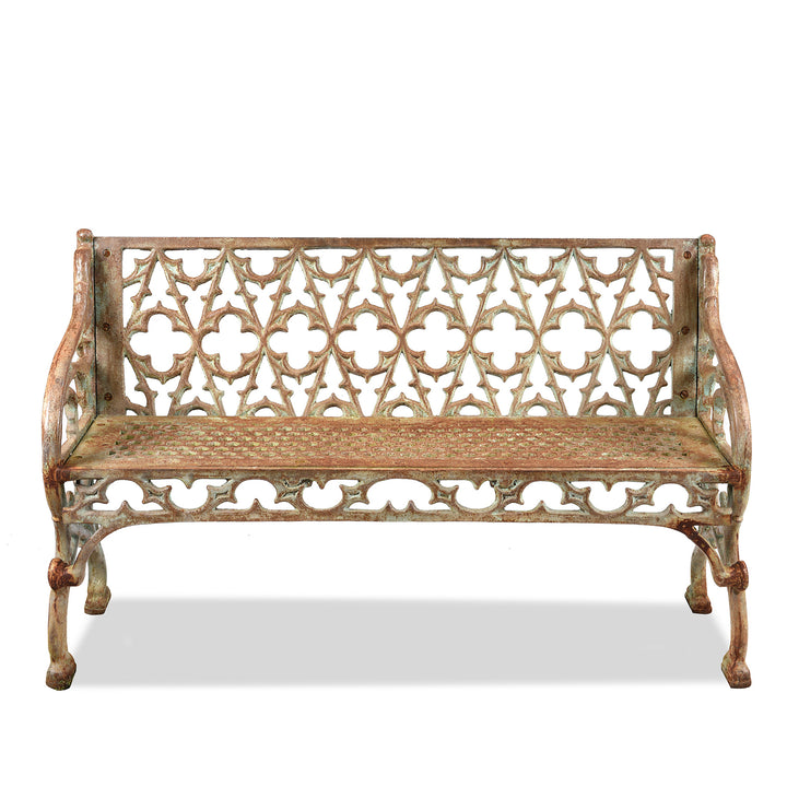 Cast Iron Gothic Style Garden Bench From India | Indigo Antiques