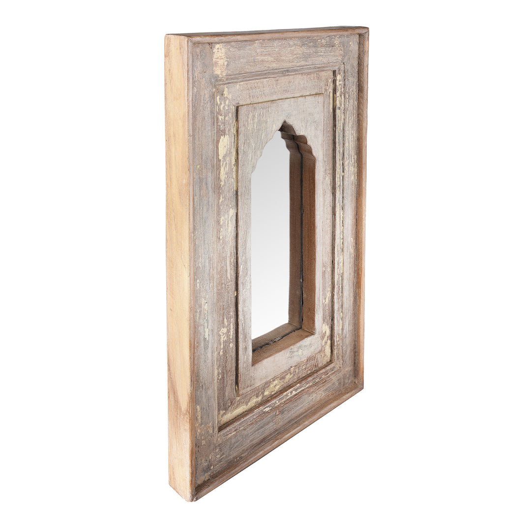 Mihrab Mirror Made From Old Teak Panel | Indigo Antiques